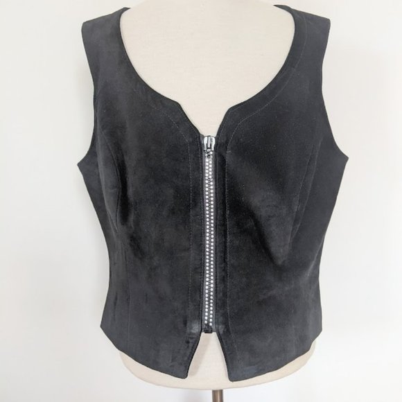 Danier Black Suede Rhinestone Bustier - Picture 2 of 7